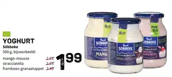 Ekoplaza Yoghurt Sobbeke 500g mango-mousse aanbieding