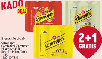 Delhaize Schweppes Bruisende drank aanbieding