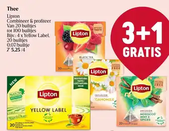 Delhaize Lipton Thee aanbieding