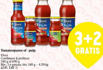 Delhaize Elvea Tomatenpuree of -pulp aanbieding