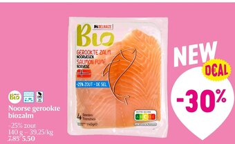 Delhaize Noorse gerookte biozalm aanbieding