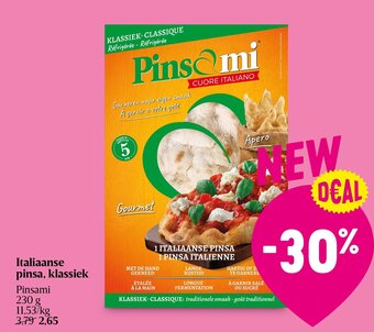 Delhaize Pinsami Italiaanse pinsa, klassiek aanbieding