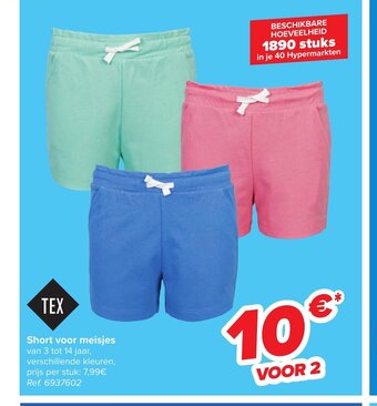 Carrefour Short voor meisjes aanbieding
