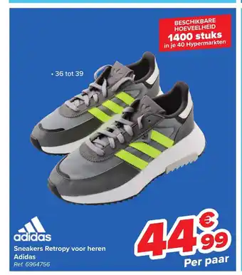 Carrefour Adidas Sneakers Retropy voor heren aanbieding