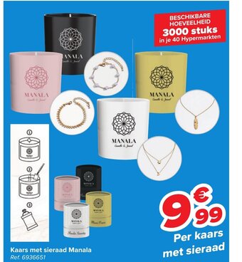 Carrefour Kaars met sieraad Manala aanbieding