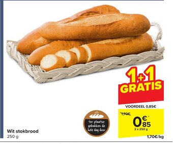 Carrefour Wit stokbrood 250 g aanbieding
