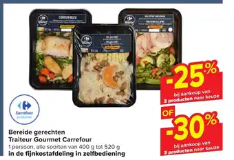 Carrefour Bereide gerechten Traiteur Gourmet aanbieding