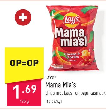 ALDI LAY'S® Mama Mia's 125g aanbieding