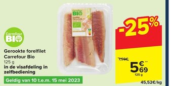 Carrefour Gerookte forelfilet aanbieding