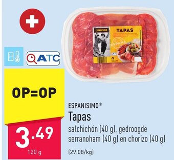 ALDI ESPANISIMOⓇ Tapas 120g aanbieding