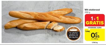 Carrefour Market Wit stokbrood 2 x 250 g aanbieding