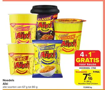 Carrefour Market Noedels Aïki 5 x 80 g aanbieding