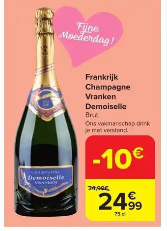 Carrefour Market Frankrijk Champagne Vranken Demoiselle aanbieding
