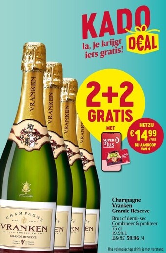 Delhaize Champagne vranken grande réserve aanbieding