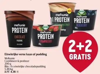 Delhaize Eitwitrijke verse kaas of pudding melkunie combineer & profiteer 200 g aanbieding