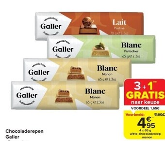 Carrefour Chocoladerepen galler aanbieding