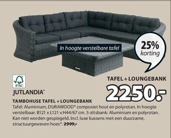 Tambohuse tafel + loungebank