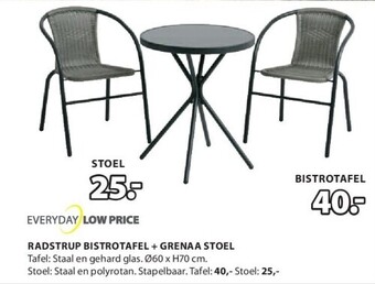 Jysk Radstrup bistrotafel aanbieding
