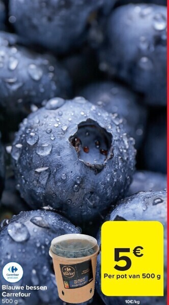 Carrefour Blauwe bessen carrefour 500 g aanbieding