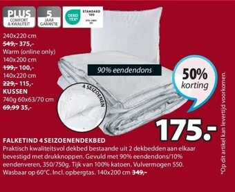 Jysk Falketind 4 seizoenendekbed aanbieding