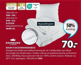 Jysk Bruri 4 seizoenendekbed aanbieding