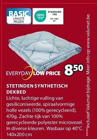 Stetinden synthetisch dekbed