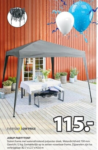 Jysk Jerup partytent aanbieding