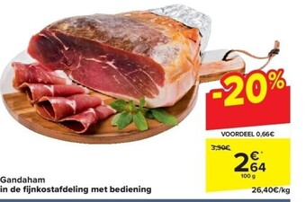 Carrefour Gandaham in de fi jnkostafdeling met bediening aanbieding