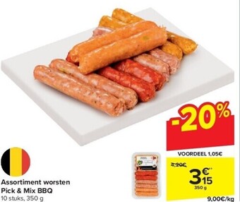 Carrefour Assortiment worsten pick & mix bbq aanbieding