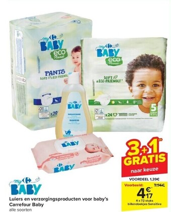 Carrefour Luiers en verzorgingsproducten voor baby’s carrefour baby aanbieding