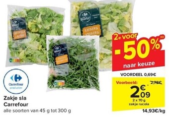 Carrefour Zakje sla carrefour aanbieding