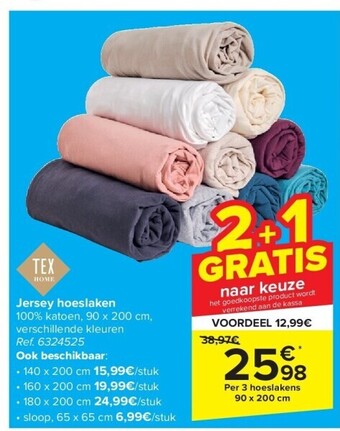 Carrefour Jersey hoeslaken aanbieding