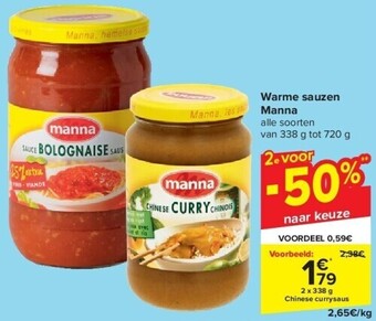 Warme sauzen manna