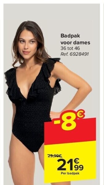 Carrefour Badpak voor dames 36 tot 46 aanbieding