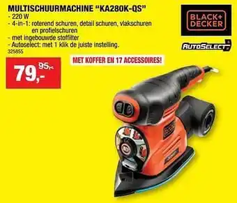 Hubo Black + decker multischuurmachine ka280k-qs 220W aanbieding