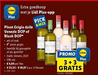 Lidl Pinot grigio delle venezie dop of blush dop aanbieding