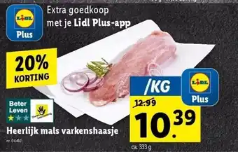 Lidl Heerlijk mals varkenshaasje aanbieding