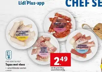 Lidl Tapas met vlees aanbieding