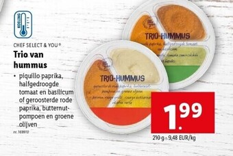 Trio van hummus