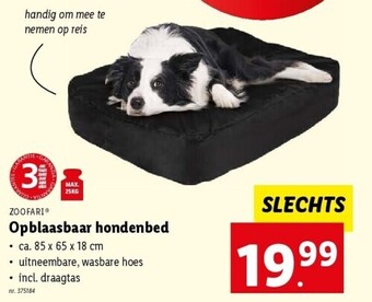 Lidl Opblaasbaar hondenbed aanbieding
