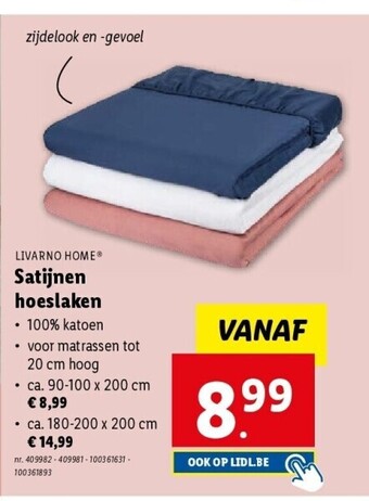 Lidl Satijnen hoeslaken aanbieding