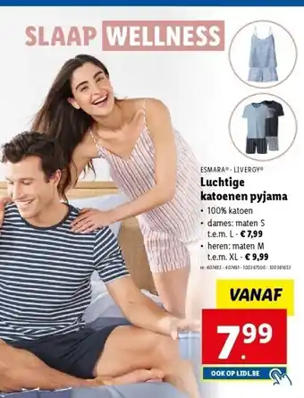 Lidl Luchtige katoenen pyjama aanbieding