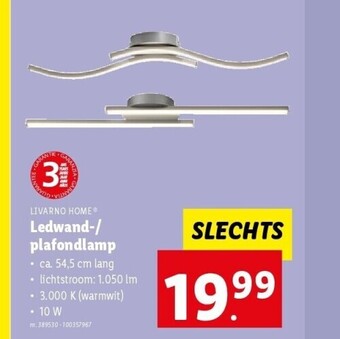 Lidl Ledwand-/ plafondlamp aanbieding
