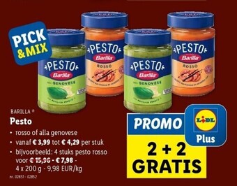 Lidl Pesto aanbieding