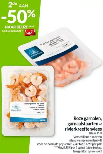 Intermarché Roze garnalen garnaalstaarten rivierkreeftenlees aanbieding