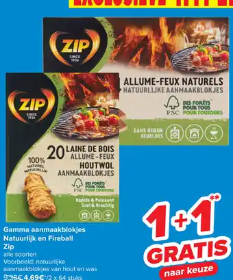 Gamma aanmaakblokjes Natuurlijk en Fireball Zip