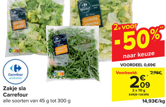 Carrefour Zakje sla Carrefour aanbieding
