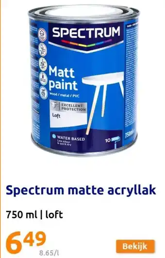 Action Spectrum matte acryllak 750ml / Loft aanbieding