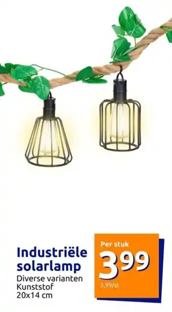Action Industriële solarlamp Kunststof 20x14 cm aanbieding