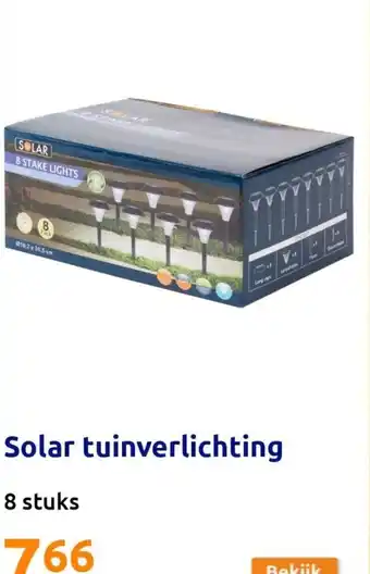Action Solar tuinverlichting 8 stuks aanbieding
